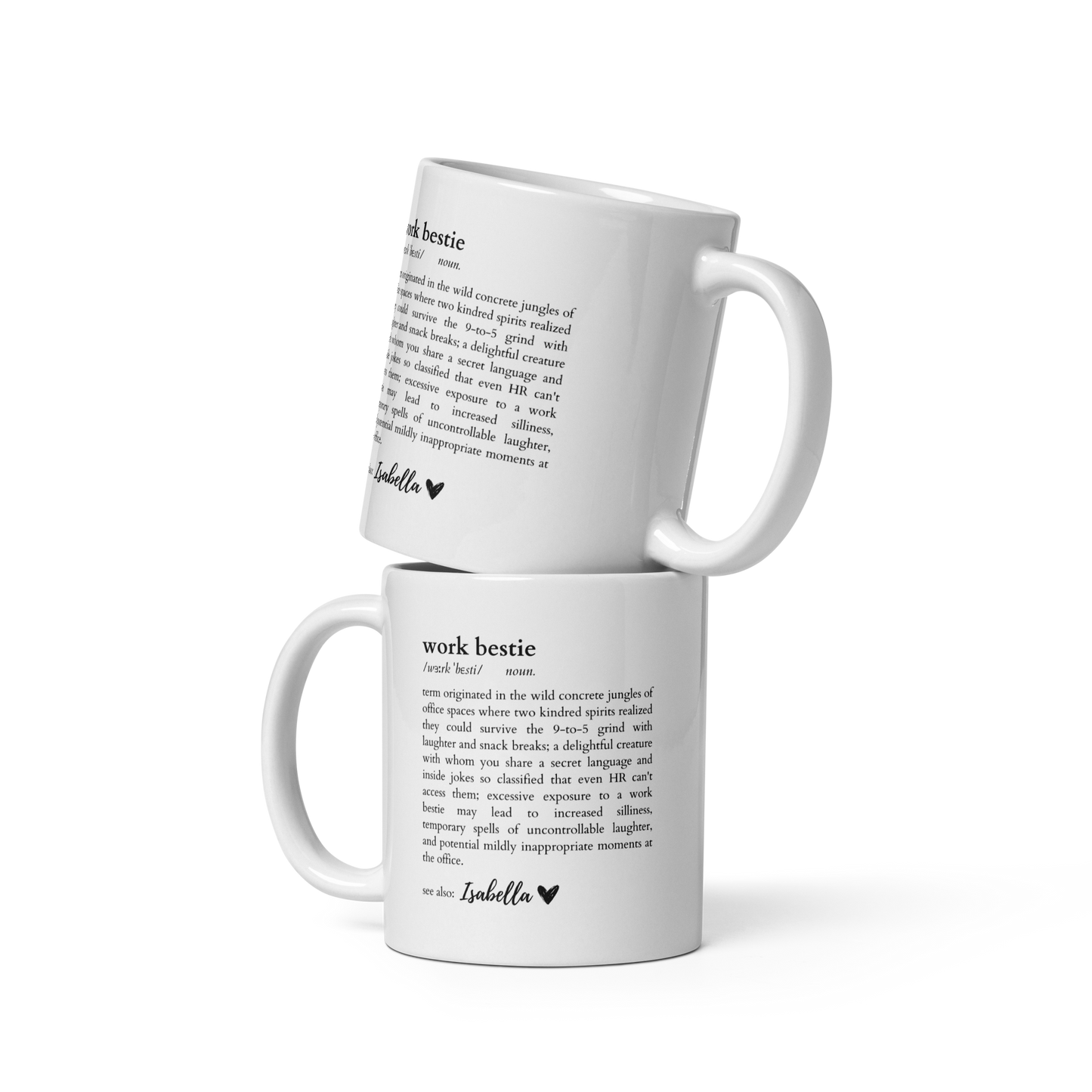 CUSTOM NAME Work Bestie Dictionary Mug