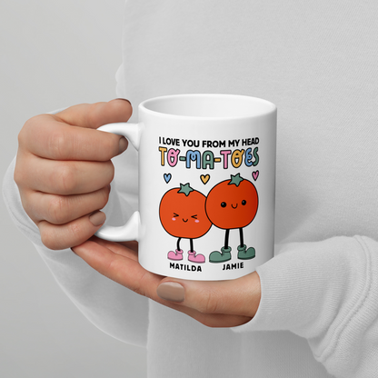 Personalised Couple To-Ma-Toes Mug