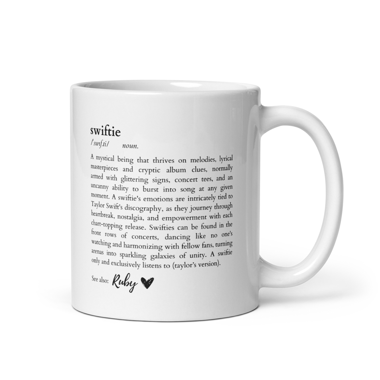 CUSTOM NAME Swiftie Dictionary Mug