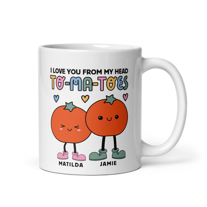 Personalised Couple To-Ma-Toes Mug