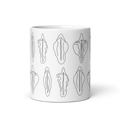 Vulva Line Work Ceramic Mug