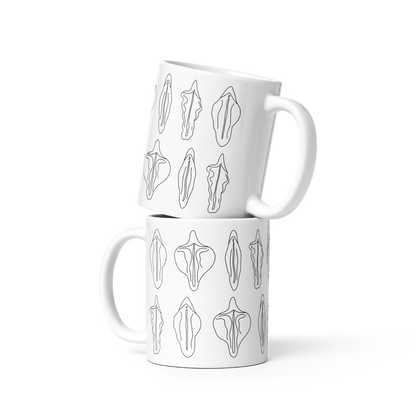 Vulva Line Work Ceramic Mug