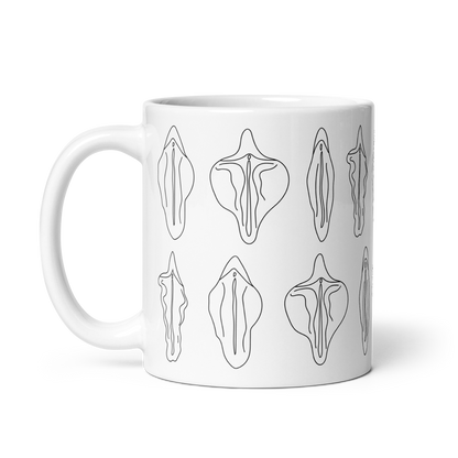 Vulva Line Work Ceramic Mug