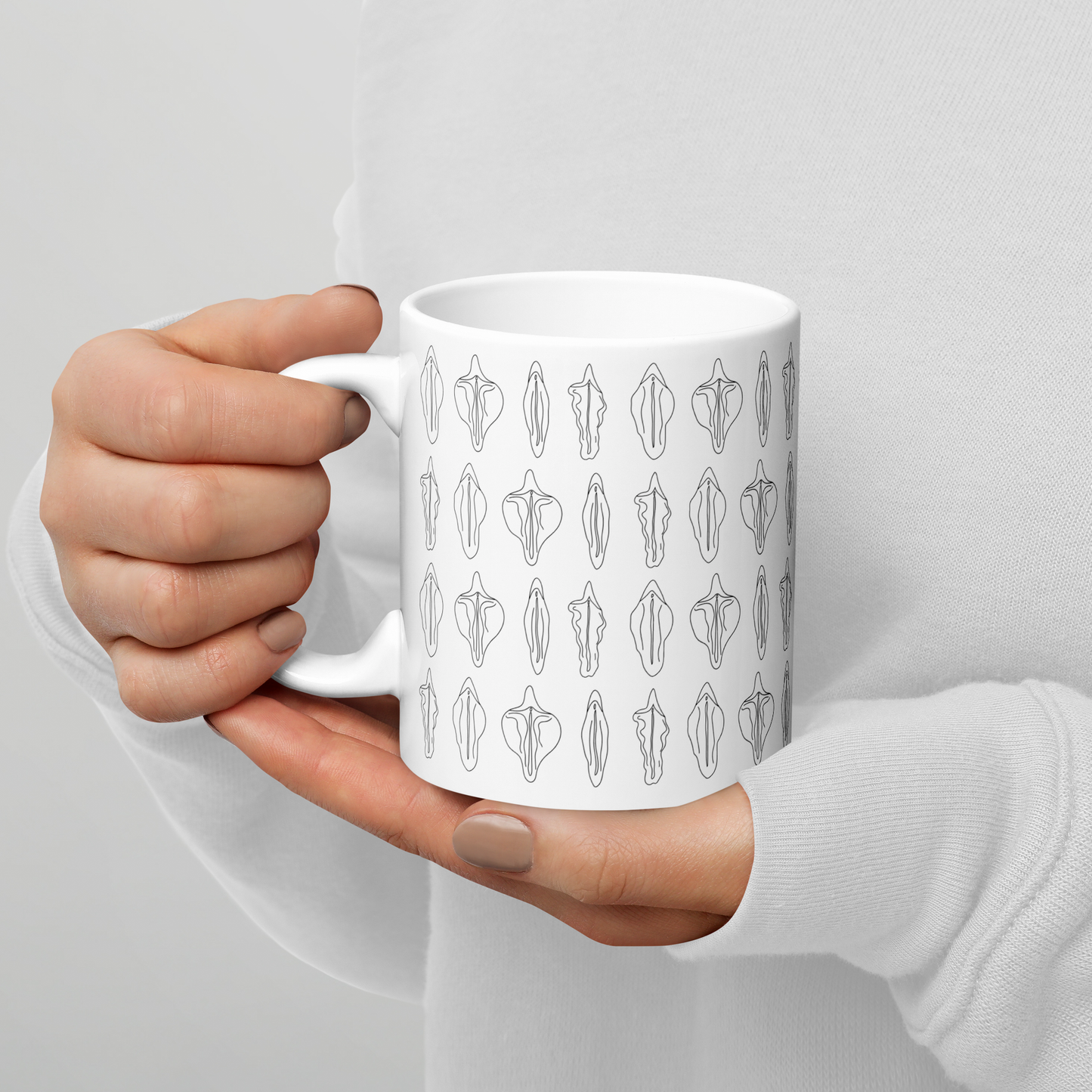 Vulva Tiny Line Work Ceramic Mug