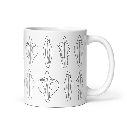 Vulva Line Work Ceramic Mug