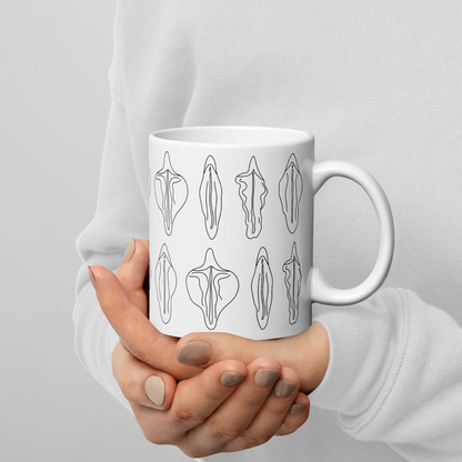 Vulva Line Work Ceramic Mug