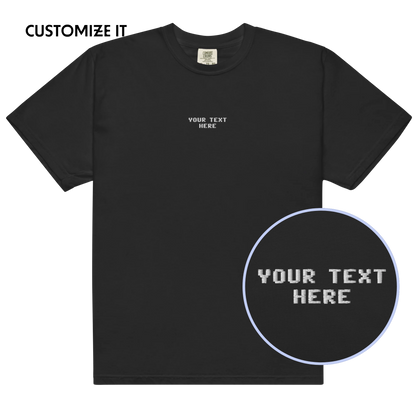 CUSTOM Your Text Pixel Embroidered Classic T-Shirt