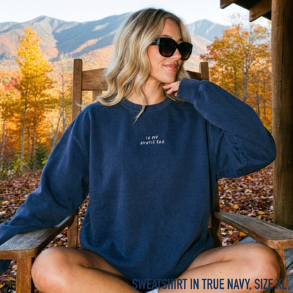 CUSTOM Your Text Playful Embroidered Vintage Wash Crewneck Sweatshirt