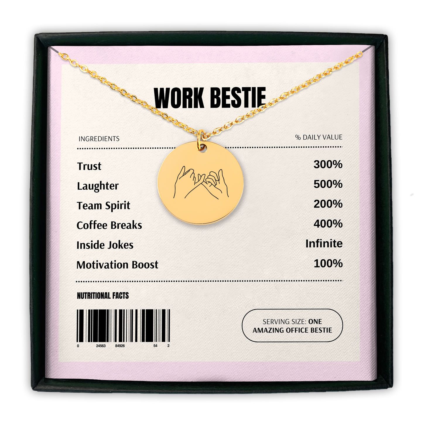 Work Bestie Pinky Promise Coin Necklace