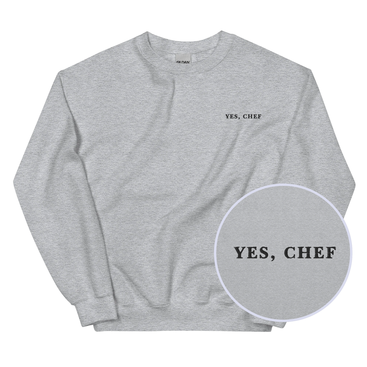 Yes Chef The Bear Embroidered Sweatshirt