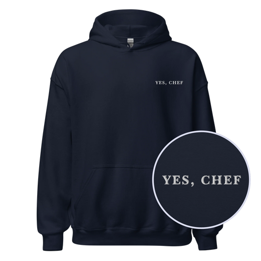 Yes Chef The Bear Embroidered Hoodie