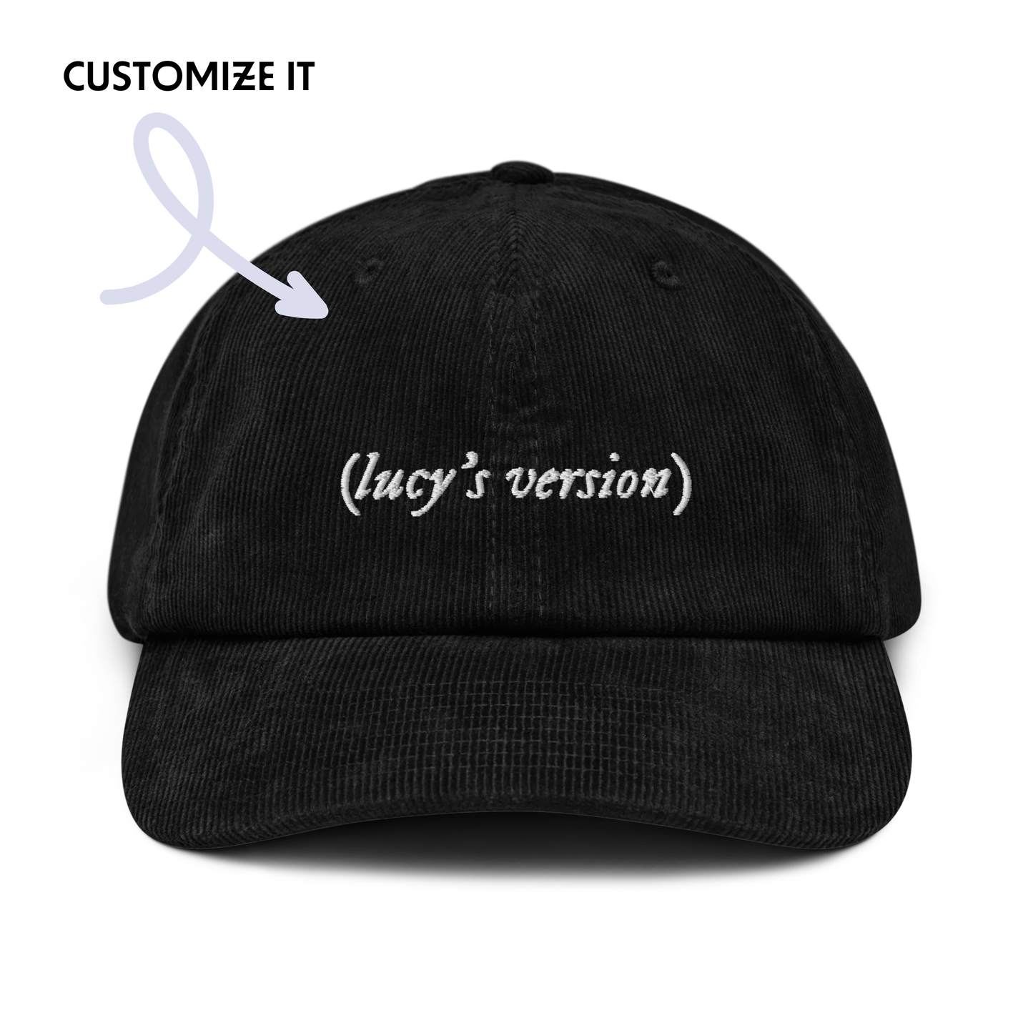 your name's version Embroidered Corduroy Hat