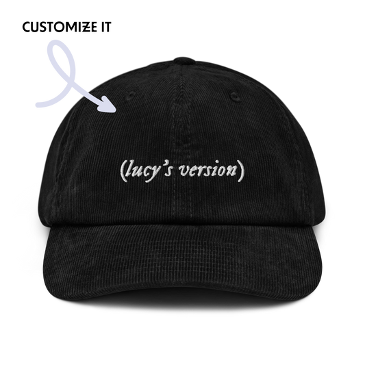 your name's version Embroidered Corduroy Hat