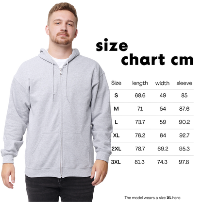 CUSTOM Your Text Cursive Embroidered Zip-Up Hoodie