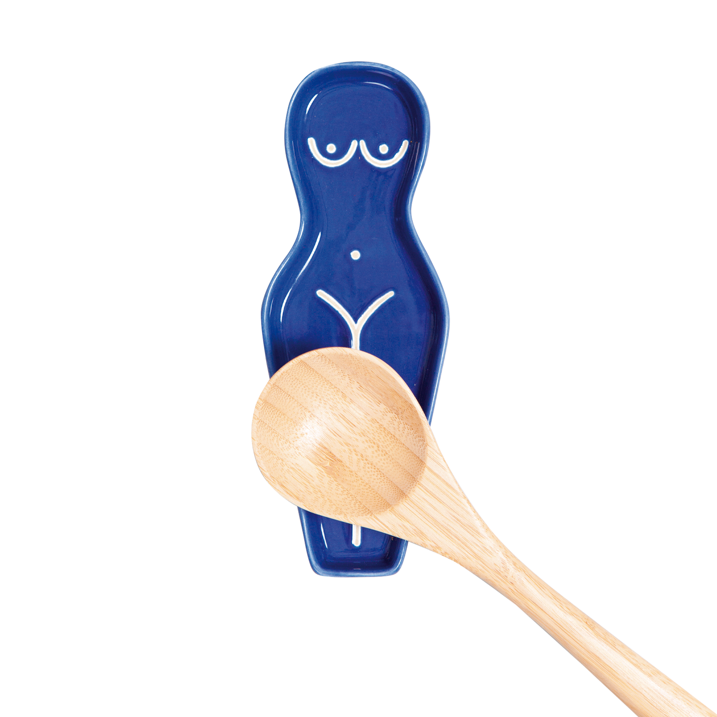 Ceramic Body Spoon Rest (Blue)
