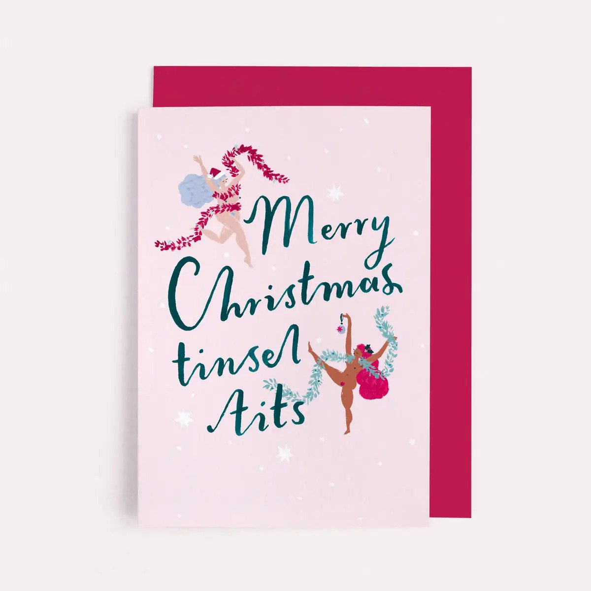 Tinsel Tits Christmas Card
