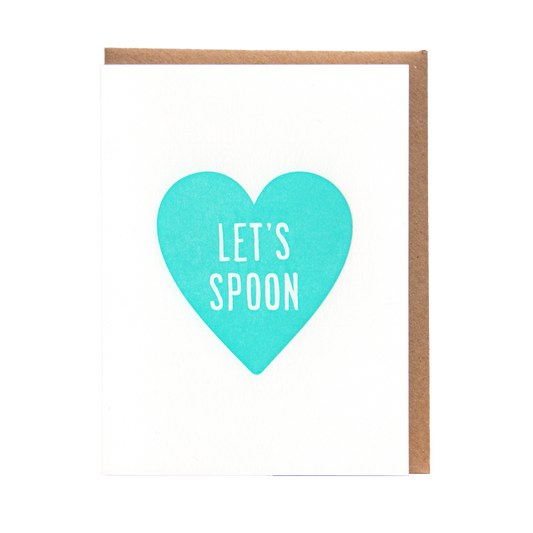 Let's Spoon Card (Letterpress)